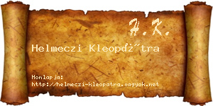 Helmeczi Kleopátra névjegykártya